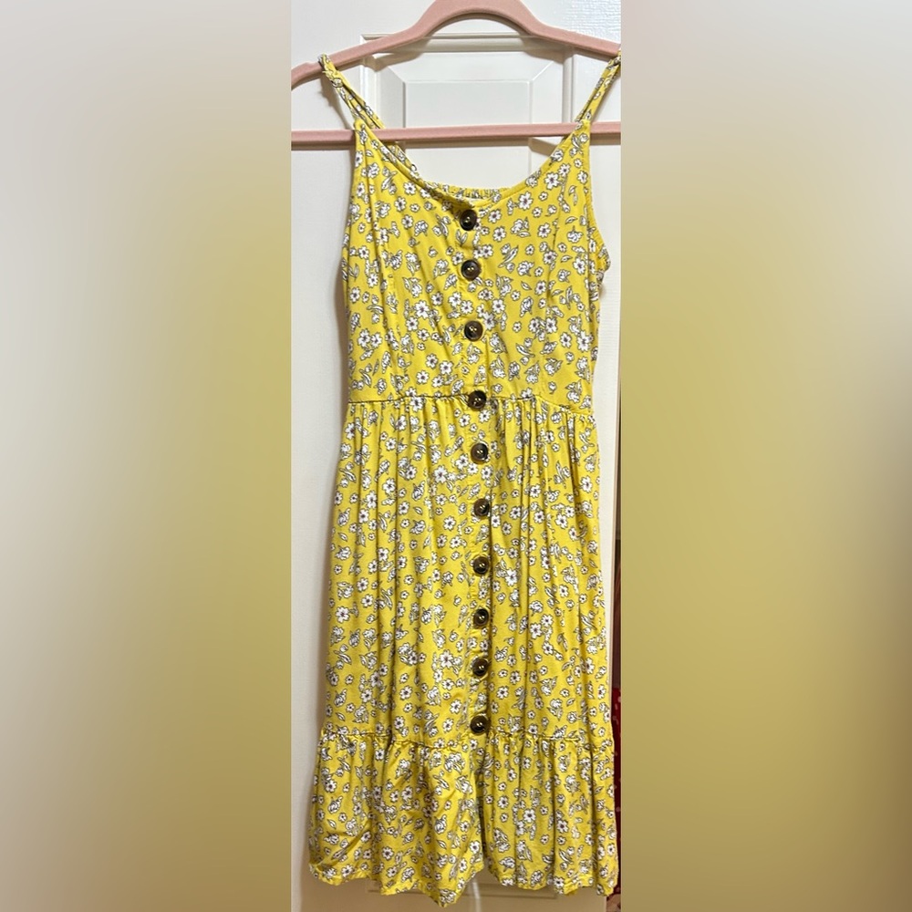 Japna Yellow Floral Midi Dress